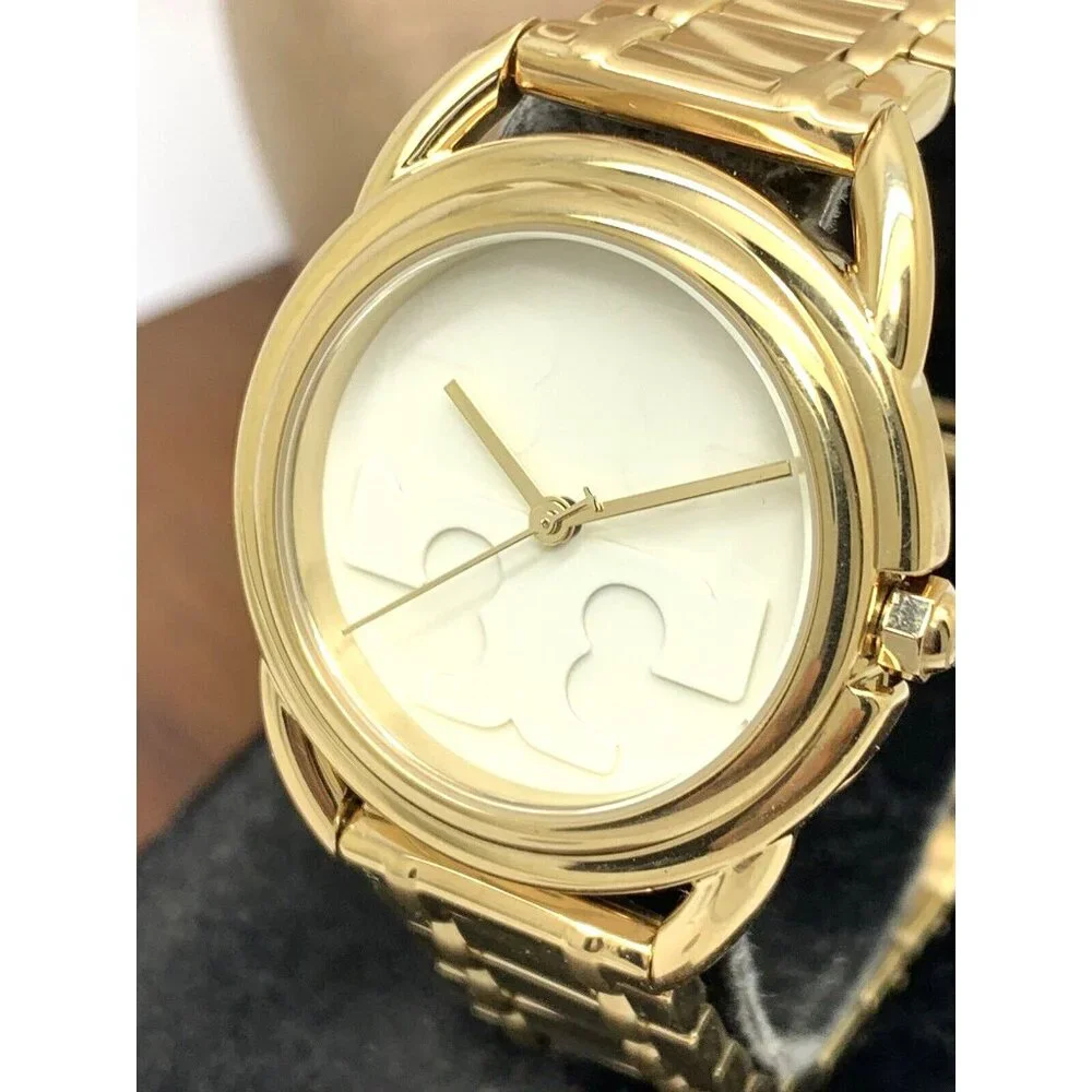 Tory Burch Women's Watch TBW7220 Miller Quartz Cream Dial Gold Stainless Steel